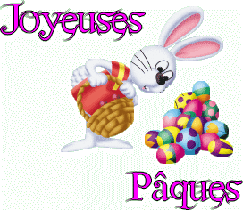Gif animé joyeuses Pâques lapin